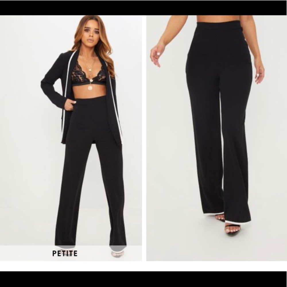 Black detail wide leg